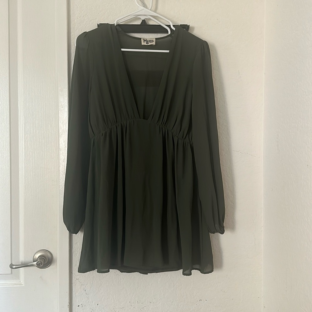Olive green dress